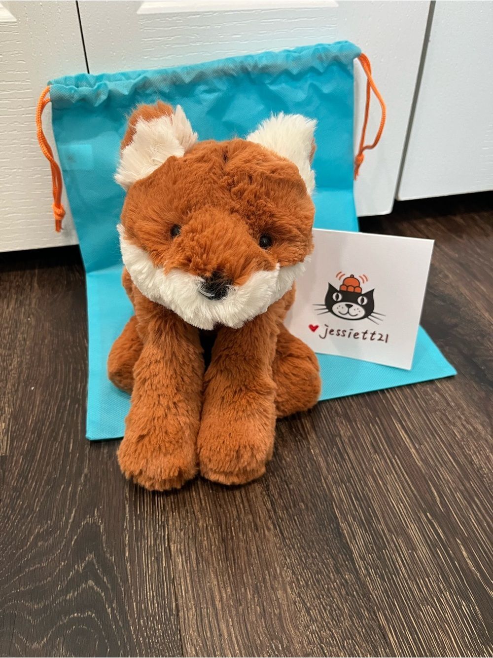 Jellycat Smudge Fox Medium 9.4" W/DustBag 100%Authentic NWT US SHIP FAST
